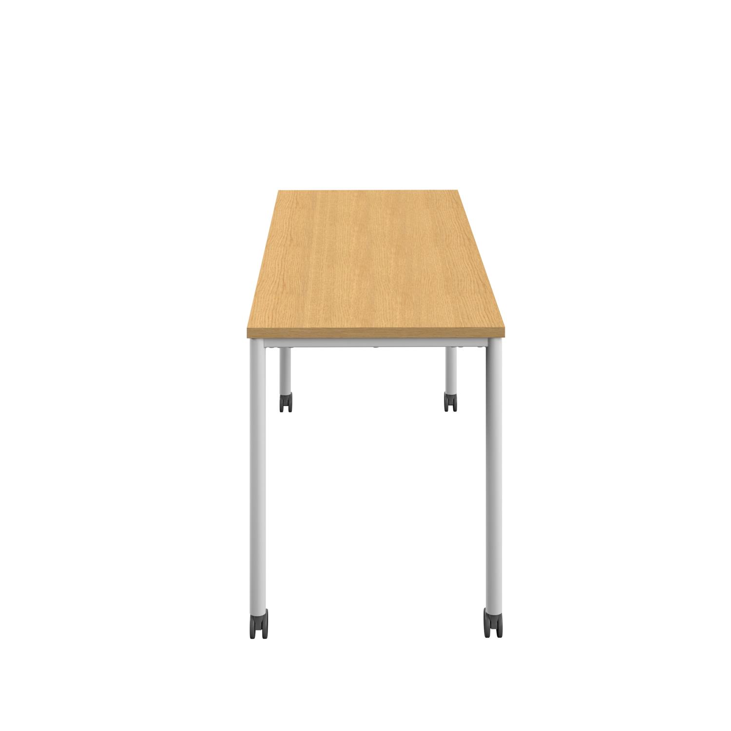 Titan Mobile Rectangular Table  1600 X 800 White/Sorano Oak