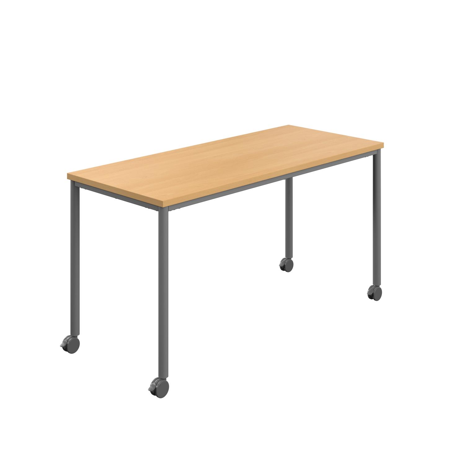 Titan Mobile Rectangular Table  1800 X 600 Anthracite/Ellmau Beech
