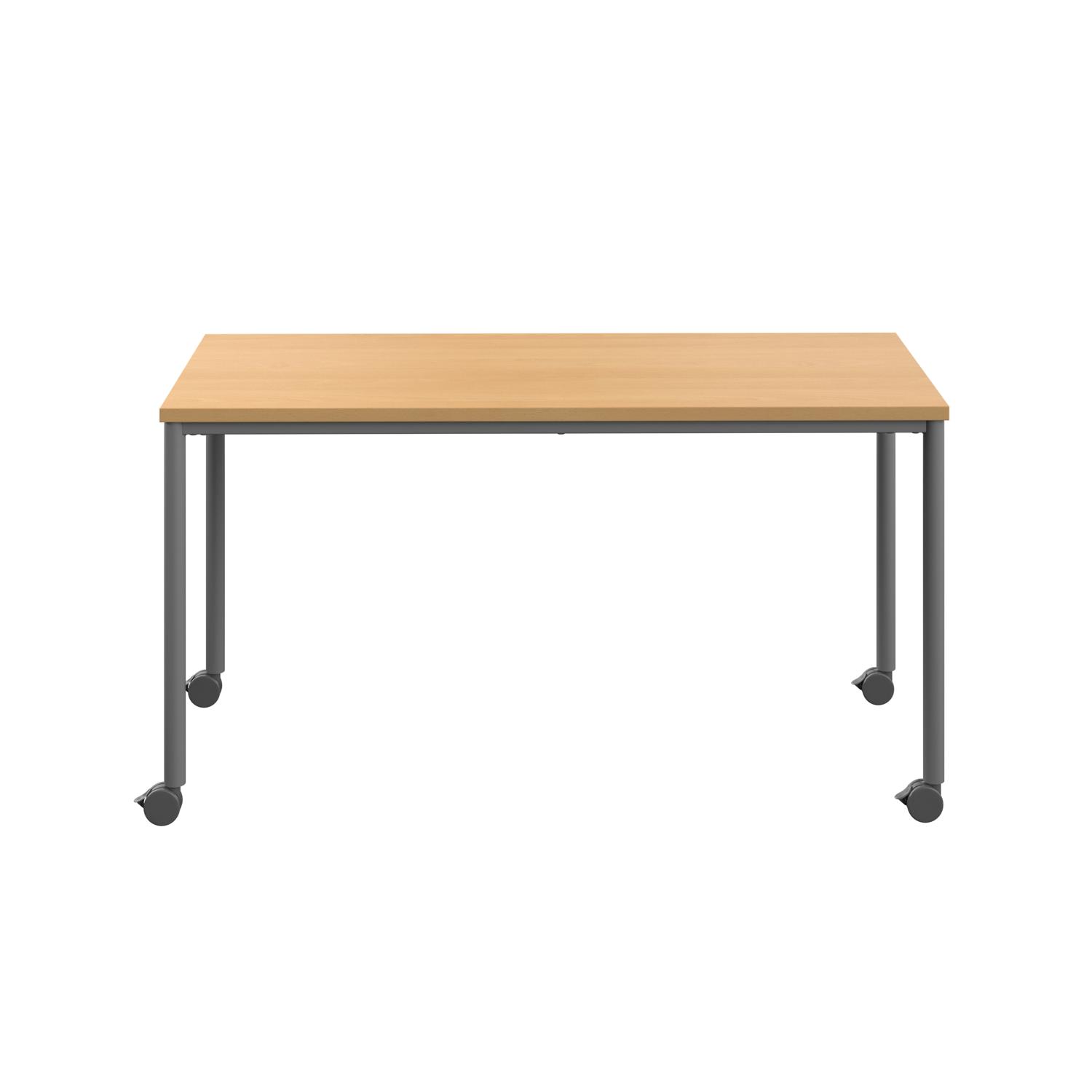 Titan Mobile Rectangular Table  1800 X 600 Anthracite/Ellmau Beech