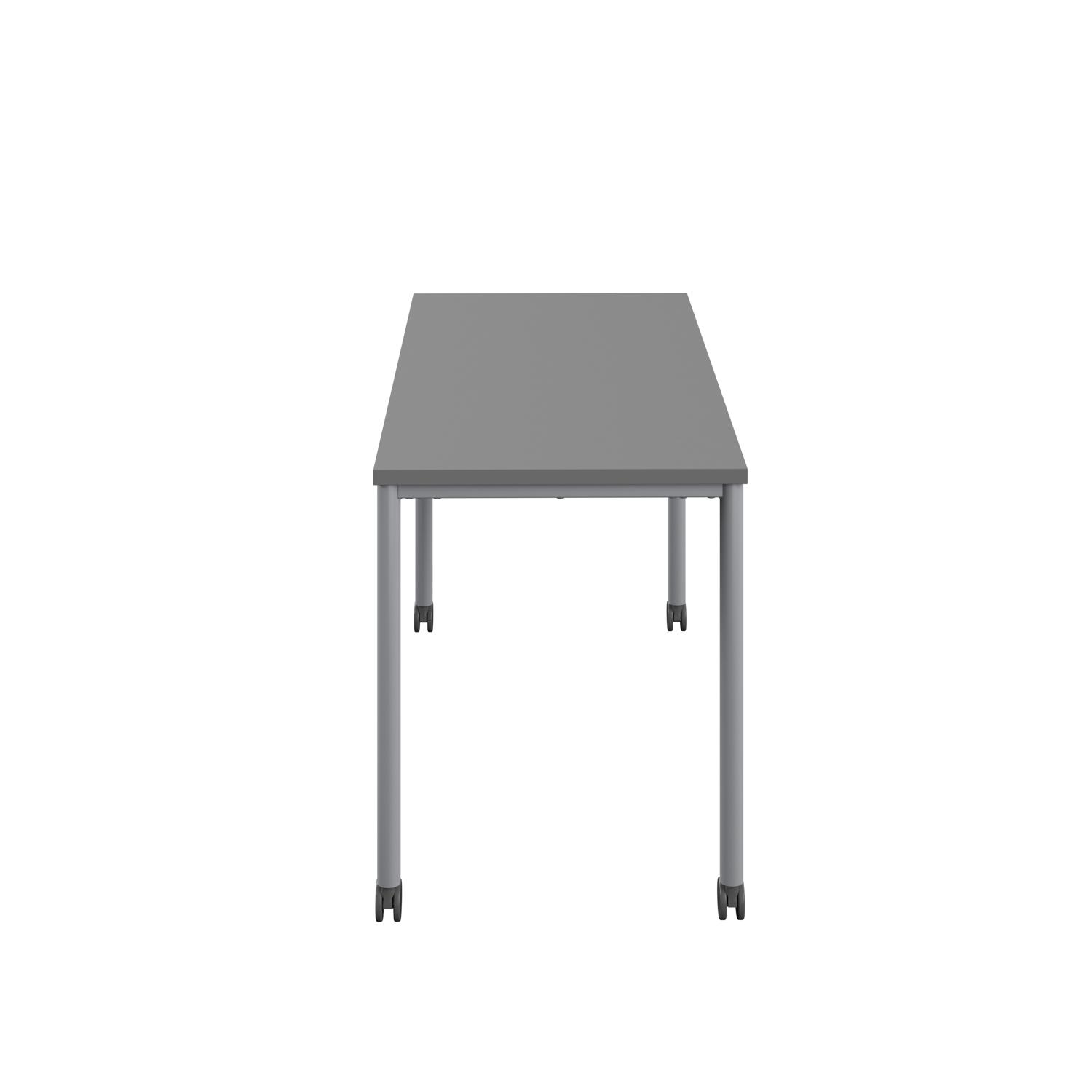 Titan Mobile Rectangular Table  1800 X 600 Silver/Anthracite
