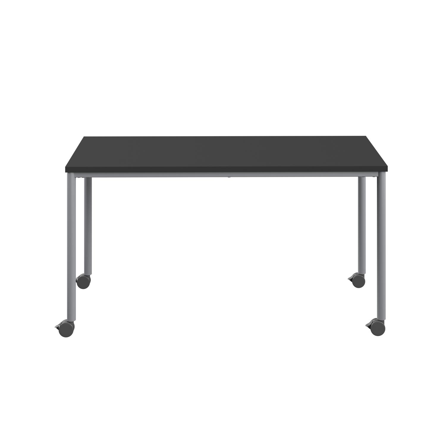 Titan Mobile Rectangular Table  1800 X 600 Silver/Black