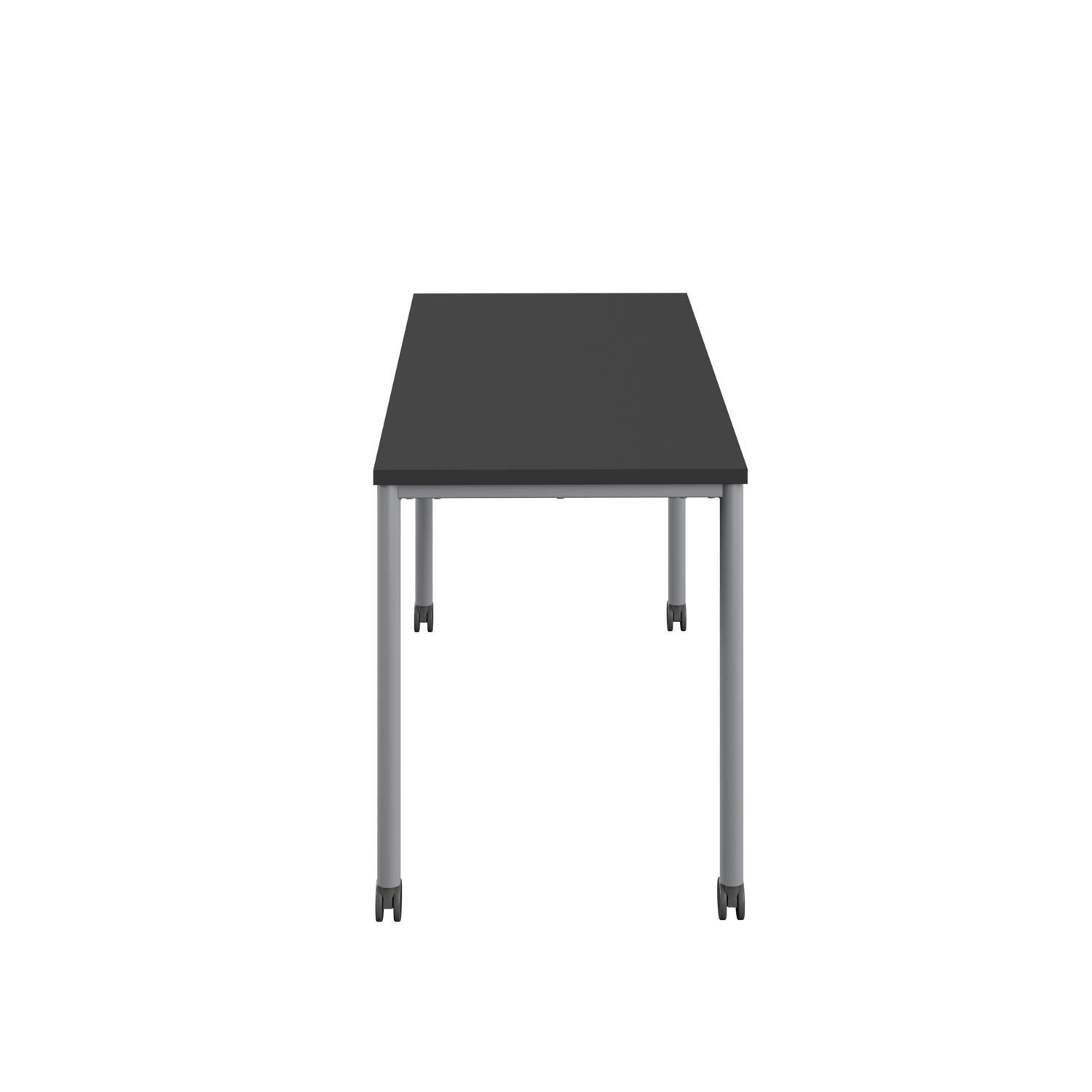 Titan Mobile Rectangular Table  1800 X 600 Silver/Black