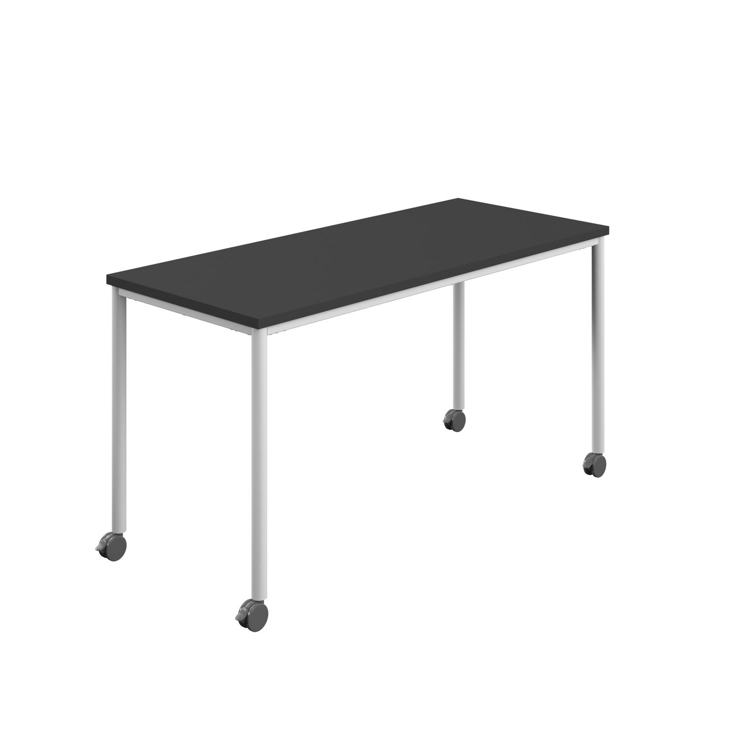 Titan Mobile Rectangular Table  1800 X 600 White/Black