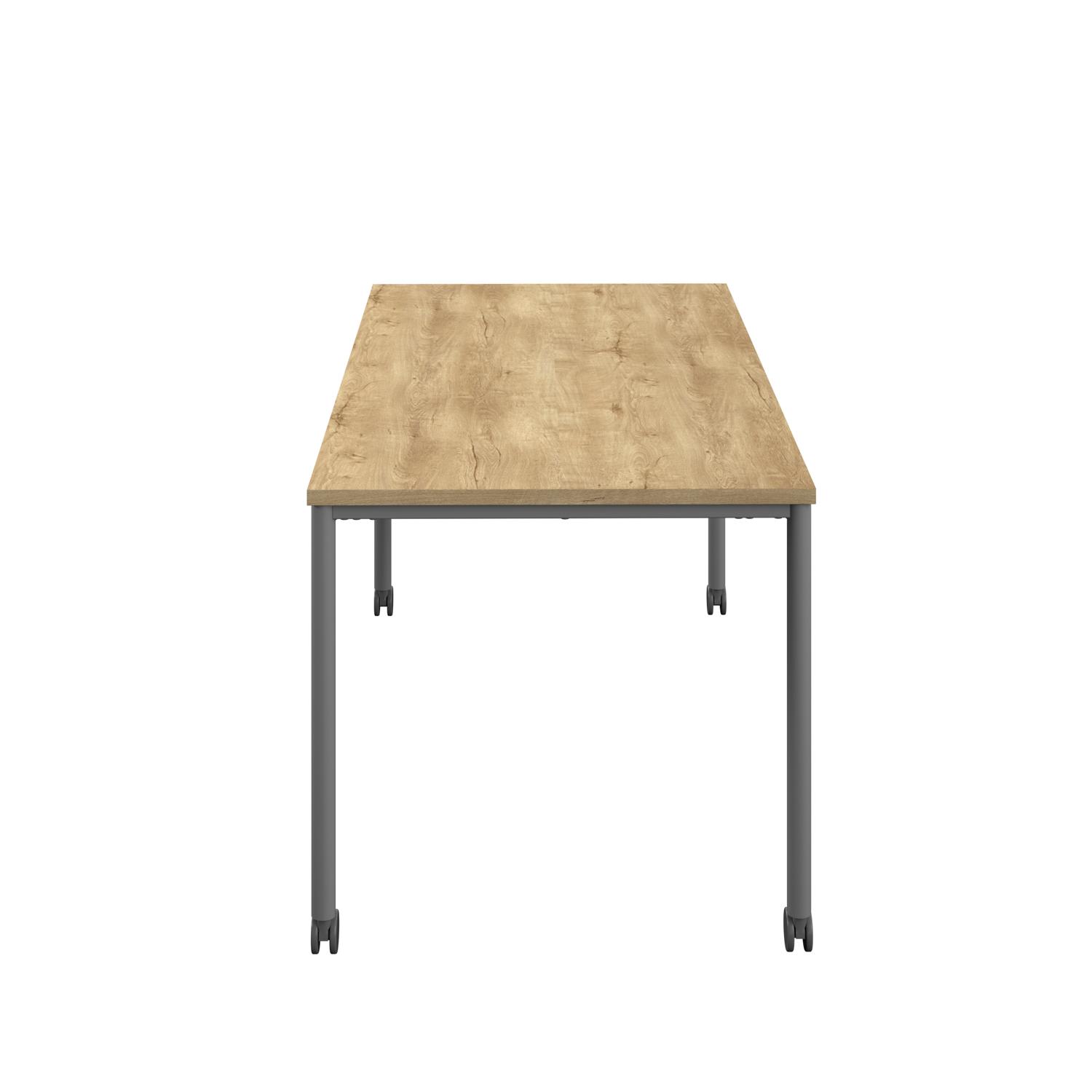 Titan Mobile Rectangular Table  1800 X 800 Anthracite/Natural Nebraska Oak