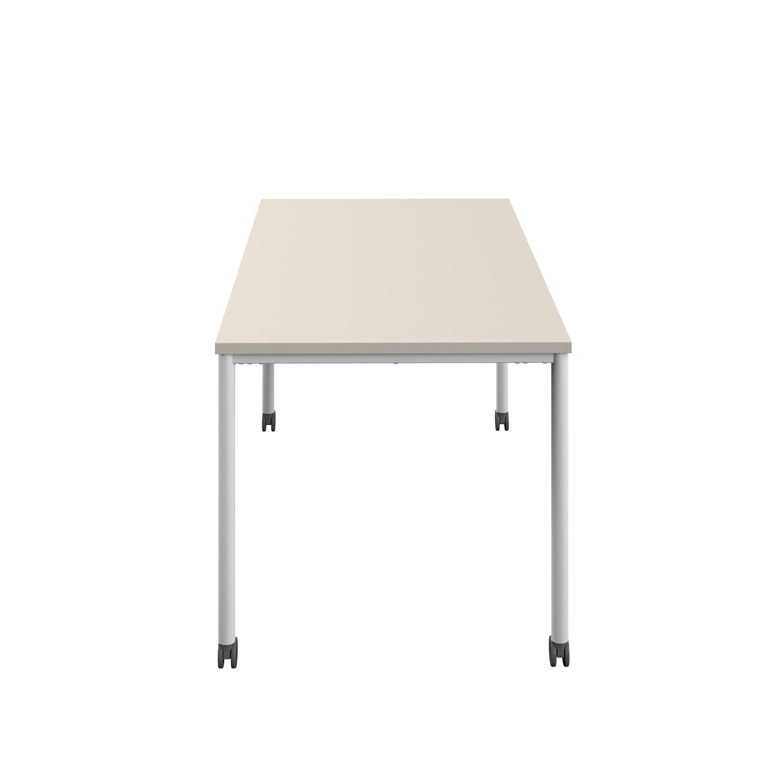 Titan Mobile Rectangular Table  1800 X 800 White/Grey
