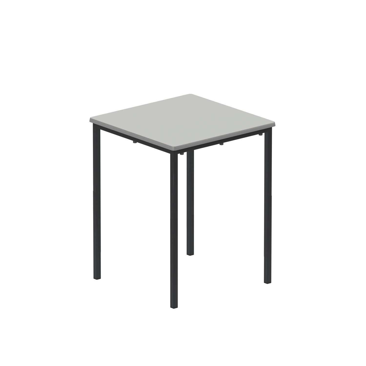 Titan Flat Pack Classroom Table 600 X 600 X 760 Grey/Black