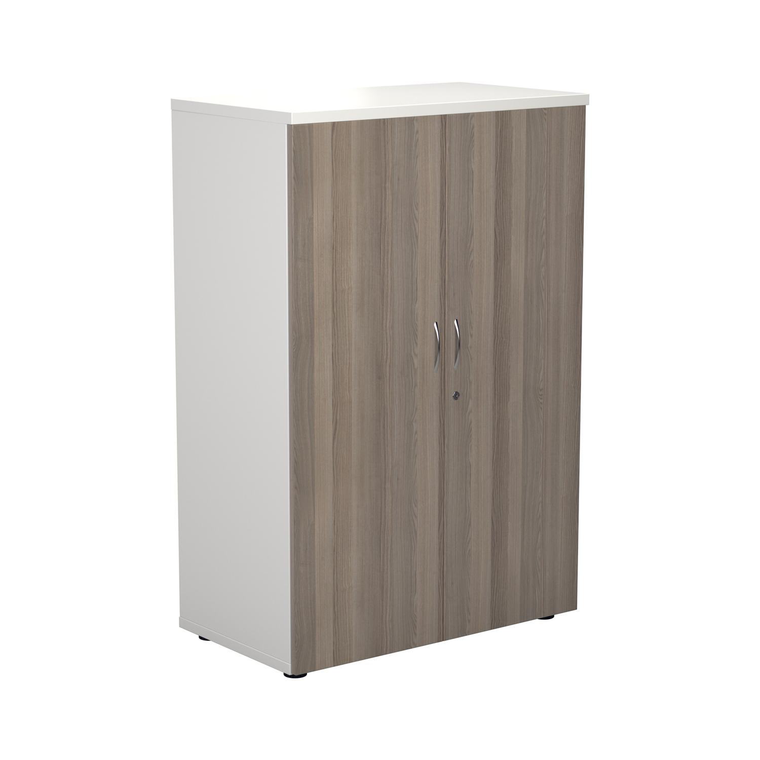 Wooden Cupboard  1200 Grey Oak/White