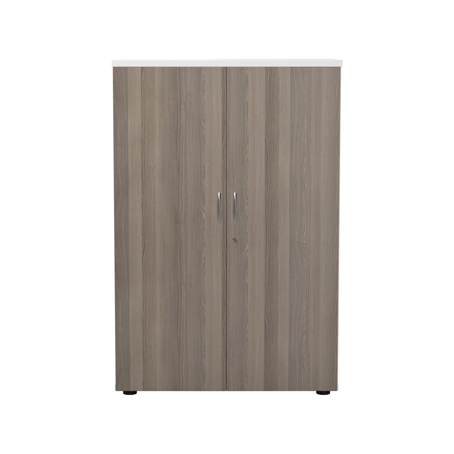 Wooden Cupboard  1200 Grey Oak/White