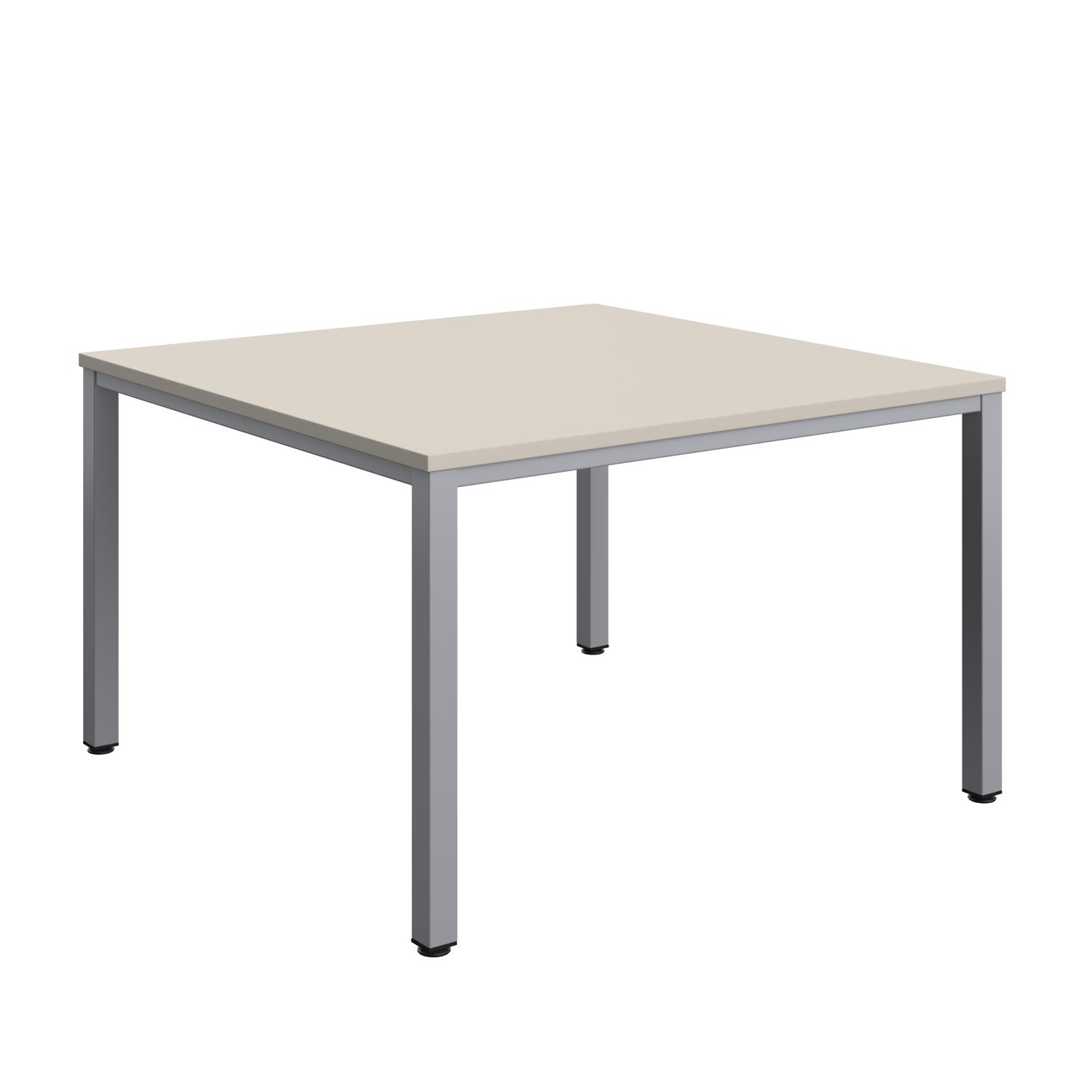 Fraction Infinity Square Meeting Table  1200 X 1200 Grey/Silver