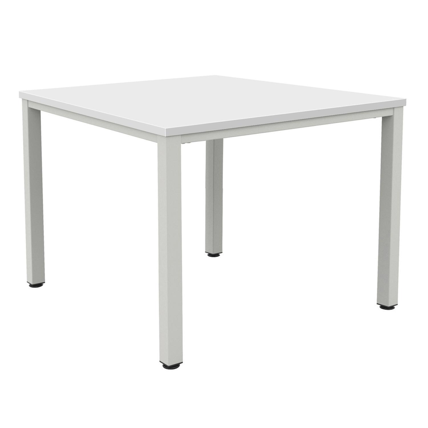 Fraction Infinity Square Meeting Table  1400 X 1400 White/Silver