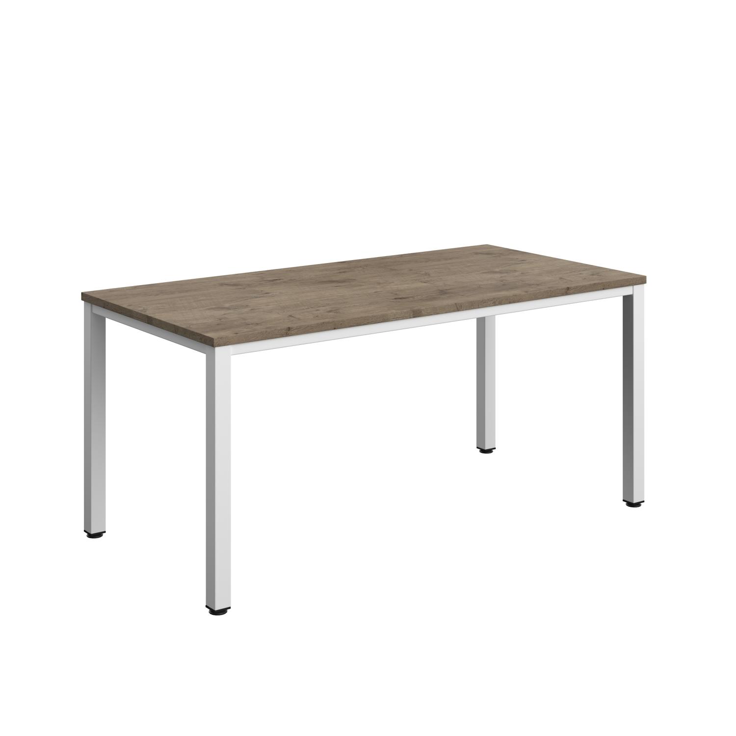 Fraction Infinity Rectangular Meeting Table  1600 X 800 Grey Nebraska Oak/White