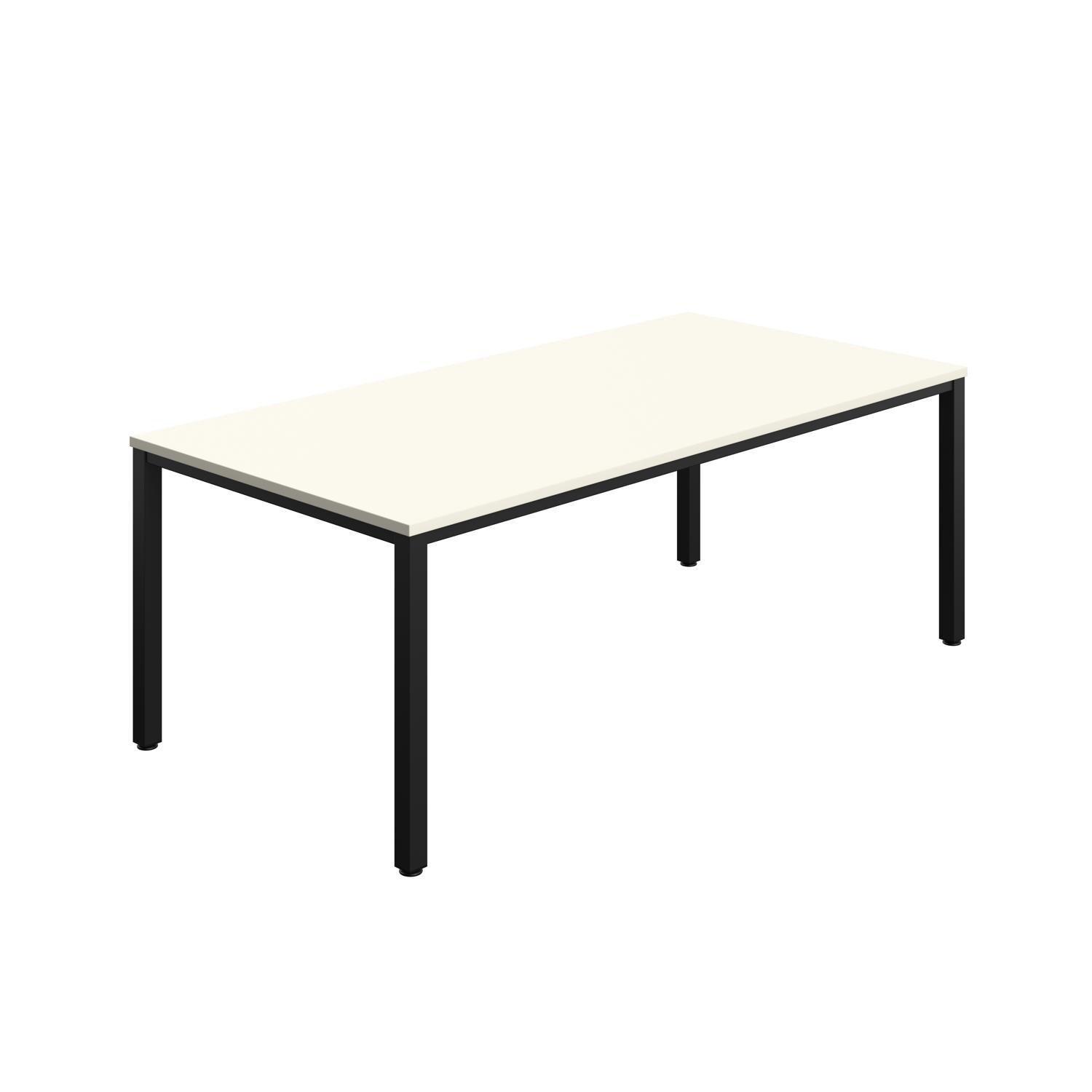 Fraction Infinity Rectangular Meeting Table 2000 X 1000 White/Black