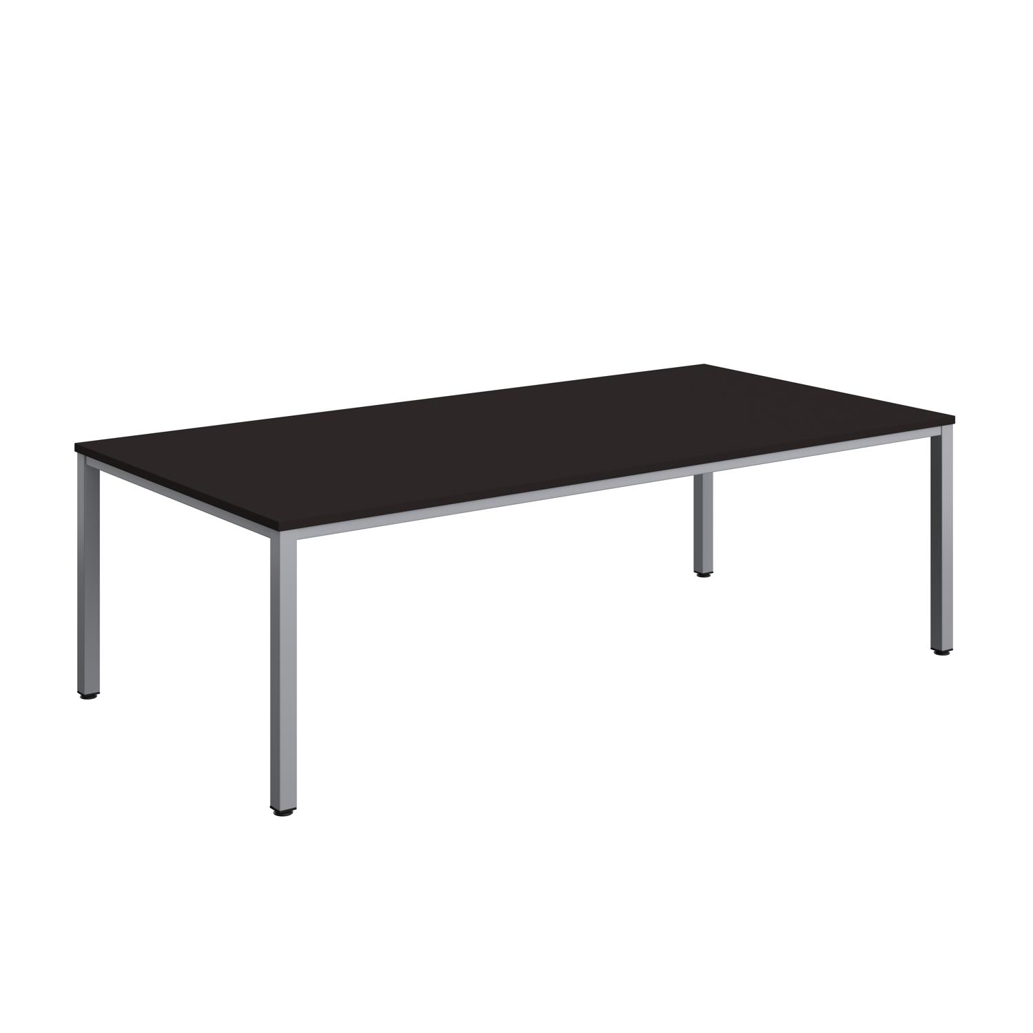 Fraction Infinity Rectangular Meeting Table  2400 X 1200 Anthracite/Silver