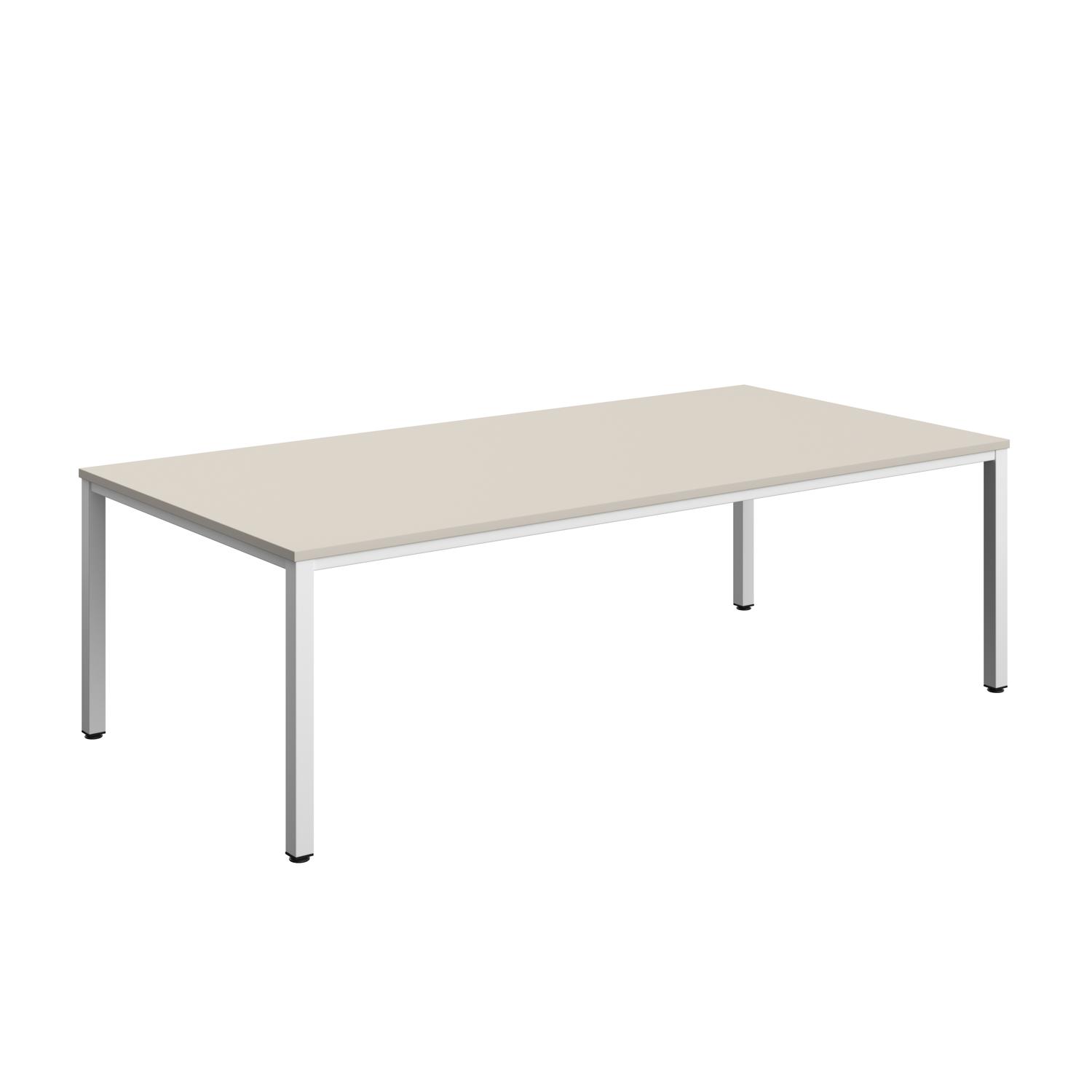 Fraction Infinity Rectangular Meeting Table  2400 X 1200 Grey/White