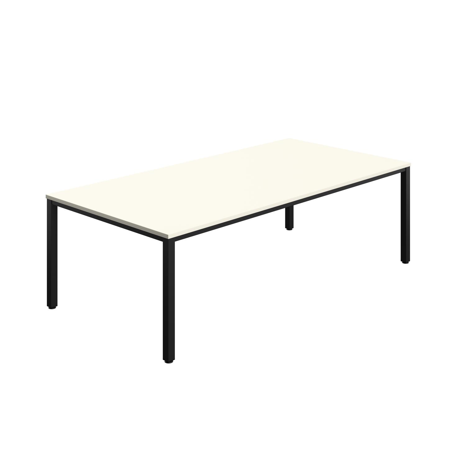 Fraction Infinity Rectangular Meeting Table  2400 X 1200 White/Black