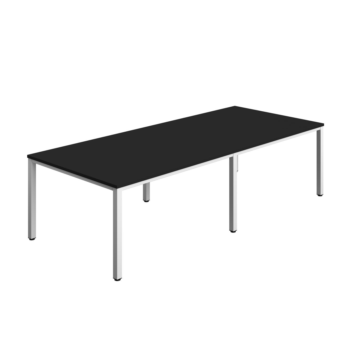 Fraction Infinity Rectangular Meeting Table  2800 X 1200 Black/White