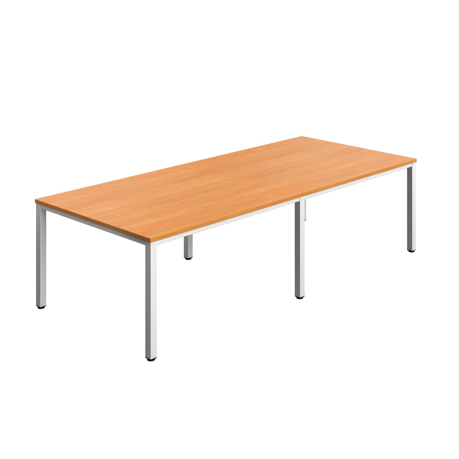 Fraction Infinity Rectangular Meeting Table  2800 X 1200 Beech/White