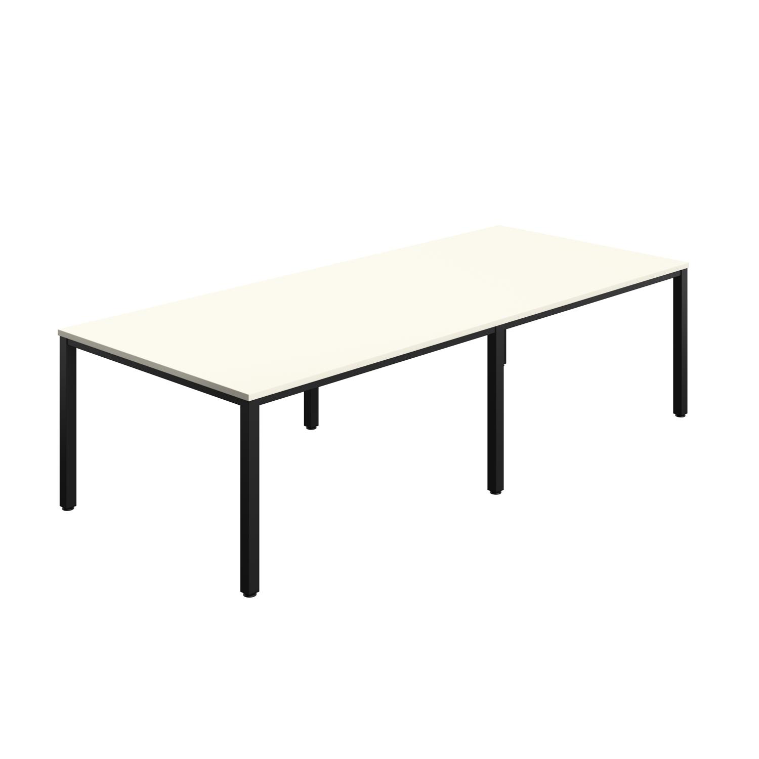 Fraction Infinity Rectangular Meeting Table  2800 X 1200 White/Black