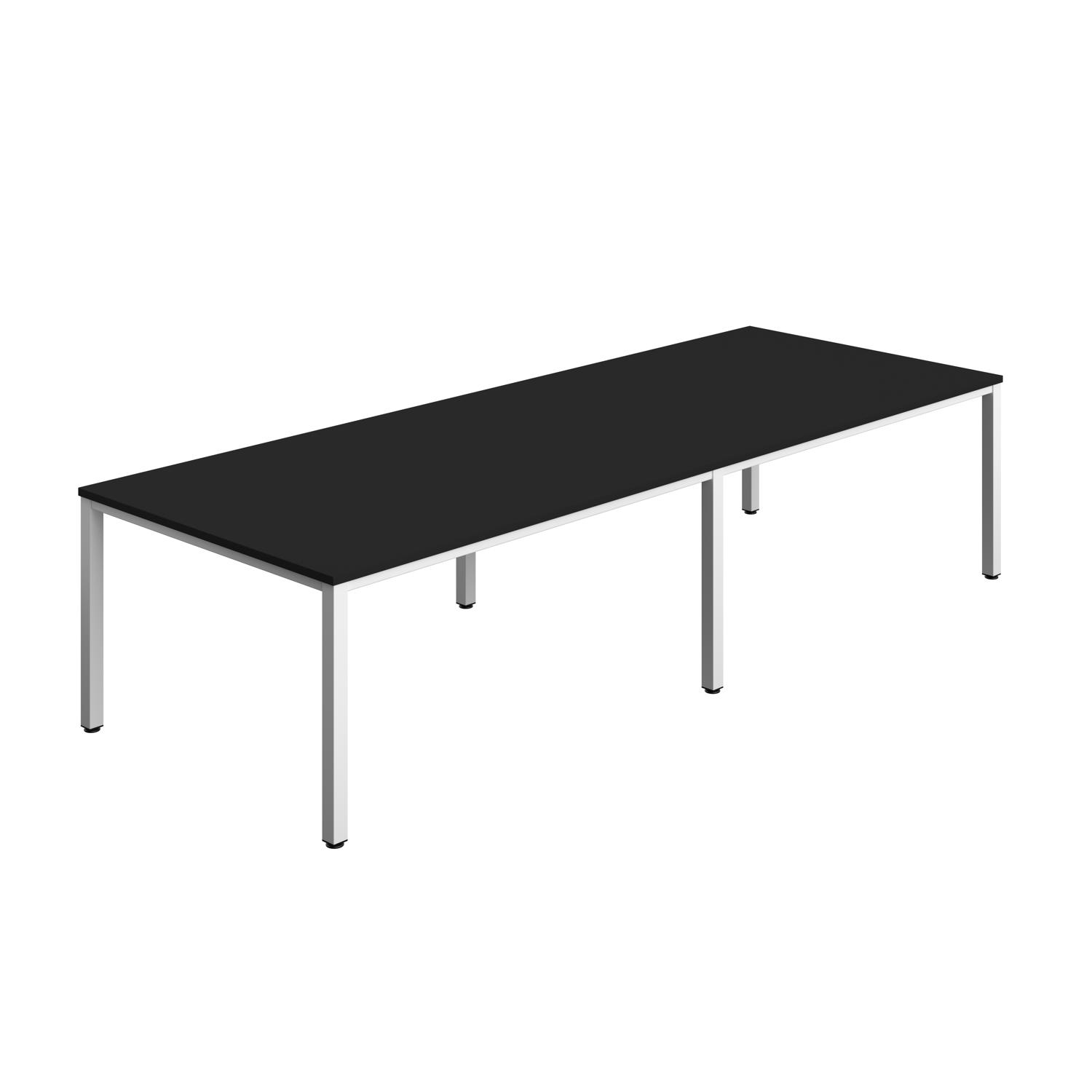 Fraction Infinity Rectangular Meeting Table  3200 X 1200 Black/White