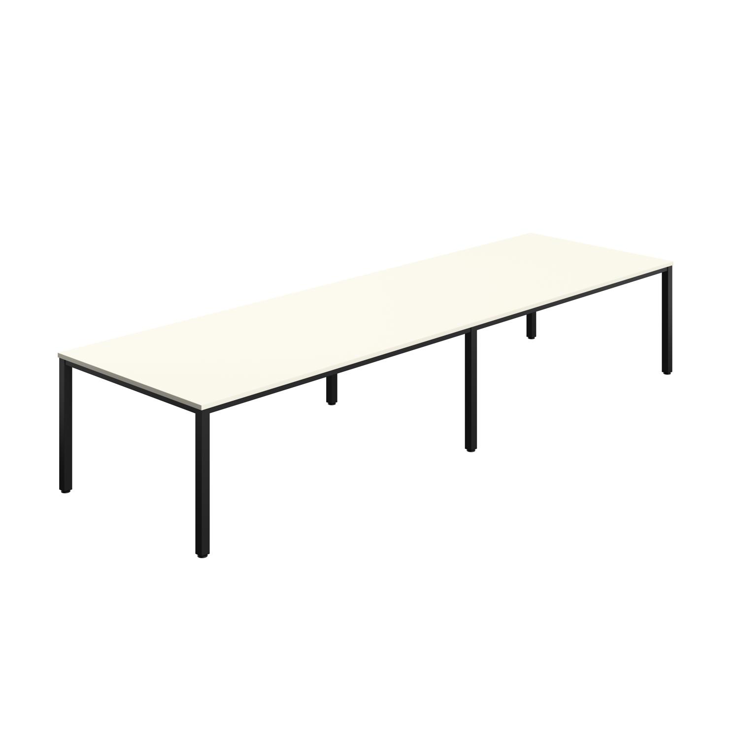 Fraction Infinity Rectangular Meeting Table  4000 X 1200 White/Black