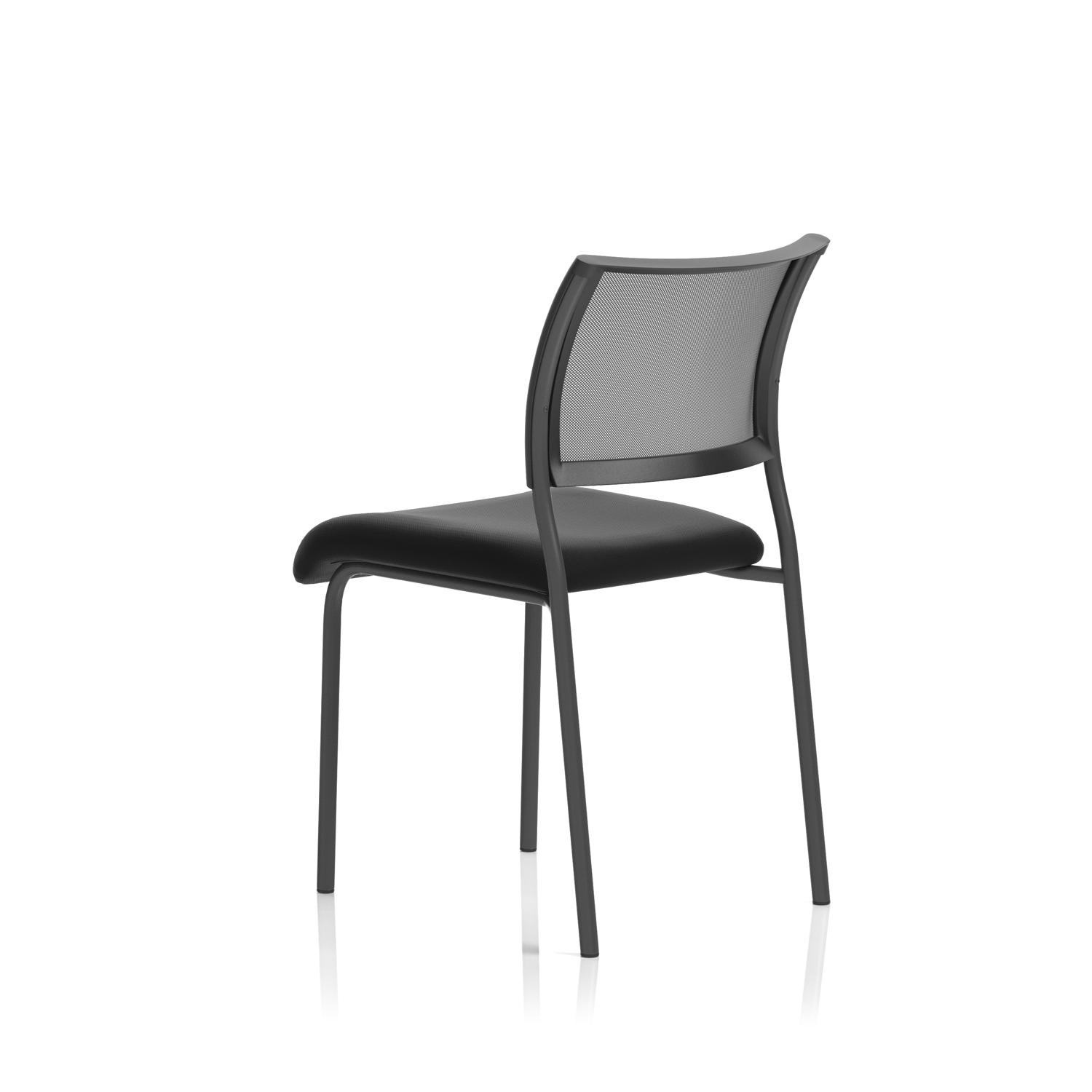 Brunswick Black Frame Without Arms Black Fabric Seat