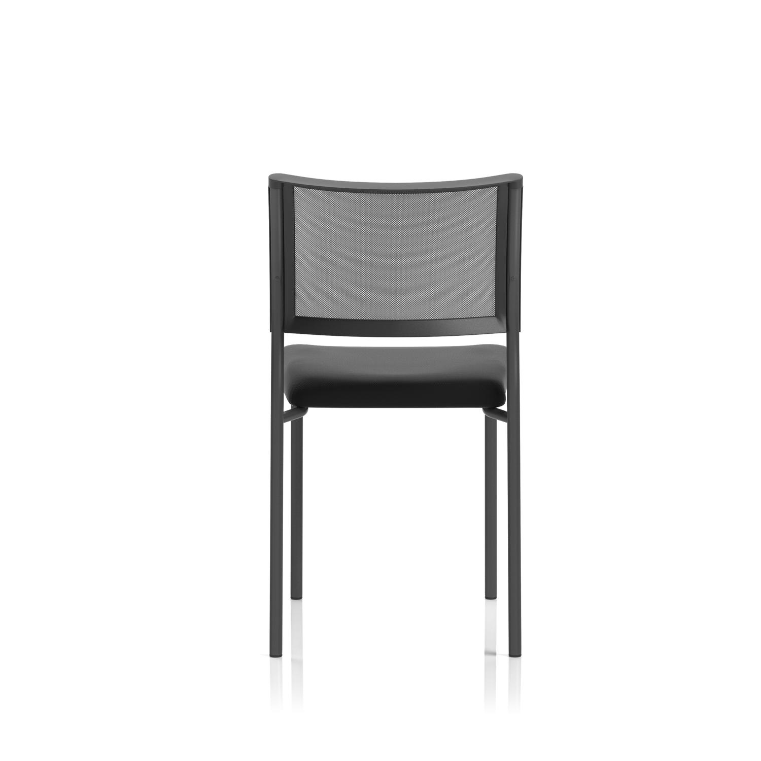 Brunswick Black Frame Without Arms Black Fabric Seat