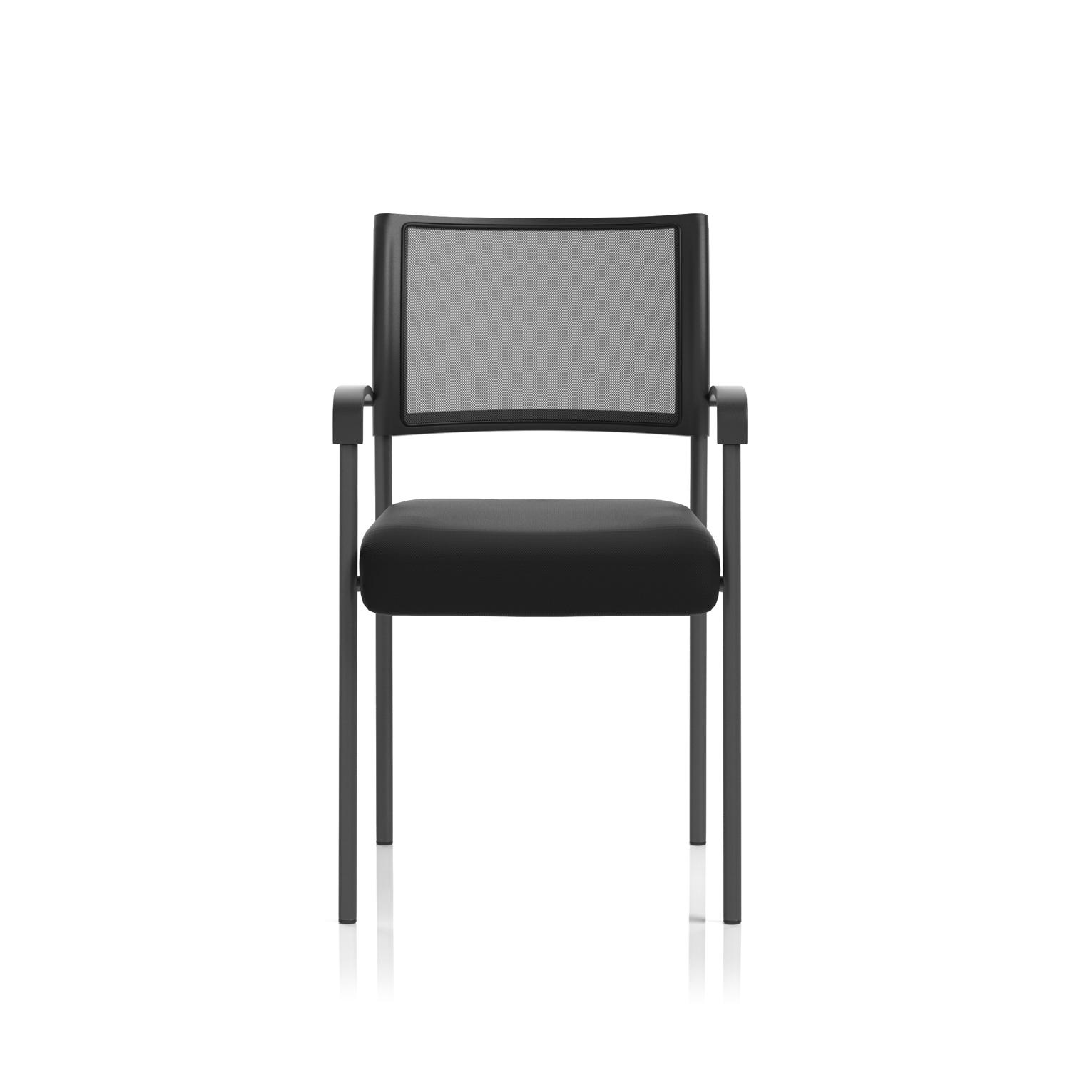 Brunswick Black Frame With Arms Black Fabric Seat