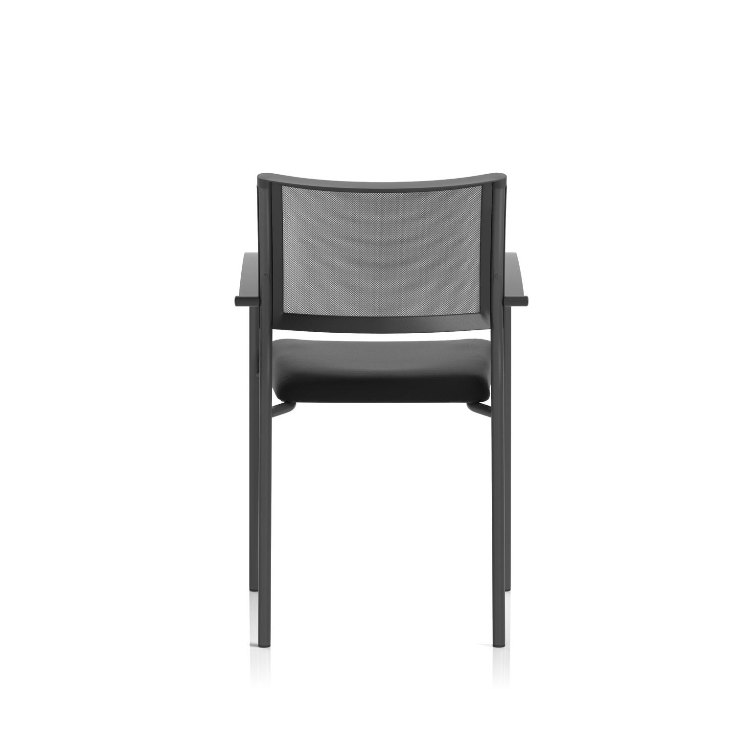 Brunswick Black Frame With Arms Black Fabric Seat