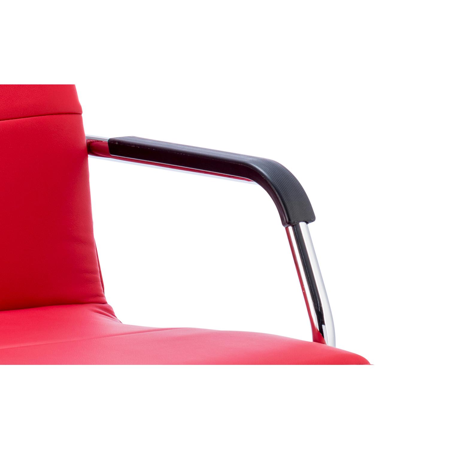 Echo Cantilever Chair With Arms Red Soft Bonded Leather Echo Cantilever Chair With Arms Red Soft Bonded Leather