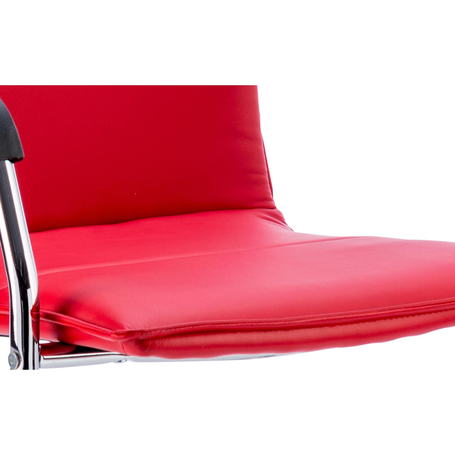 Echo Cantilever Chair With Arms Red Soft Bonded Leather Echo Cantilever Chair With Arms Red Soft Bonded Leather