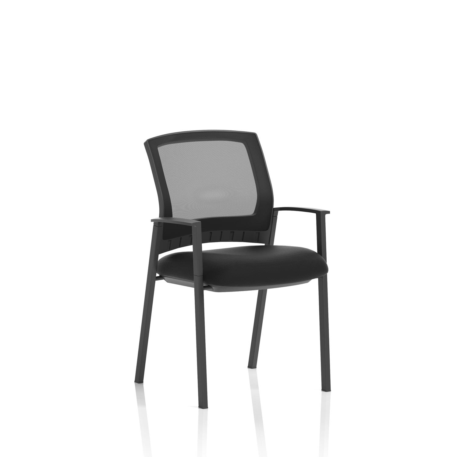 Metro Visitor Chair Mesh Back Black Fabric Seat