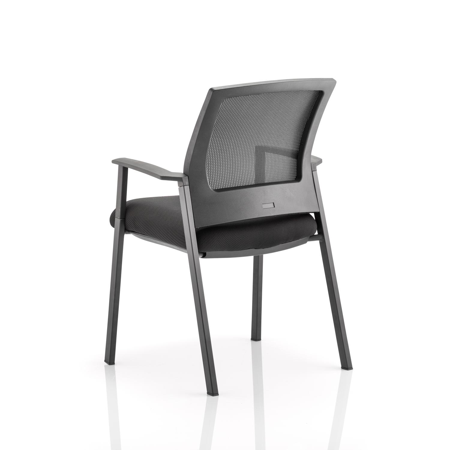 Metro Visitor Chair Mesh Back Black Fabric Seat