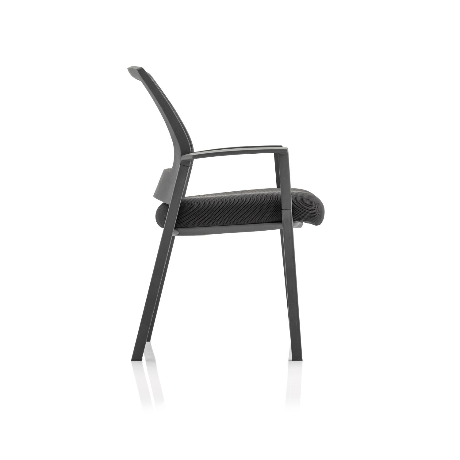Metro Visitor Chair Mesh Back Black Fabric Seat