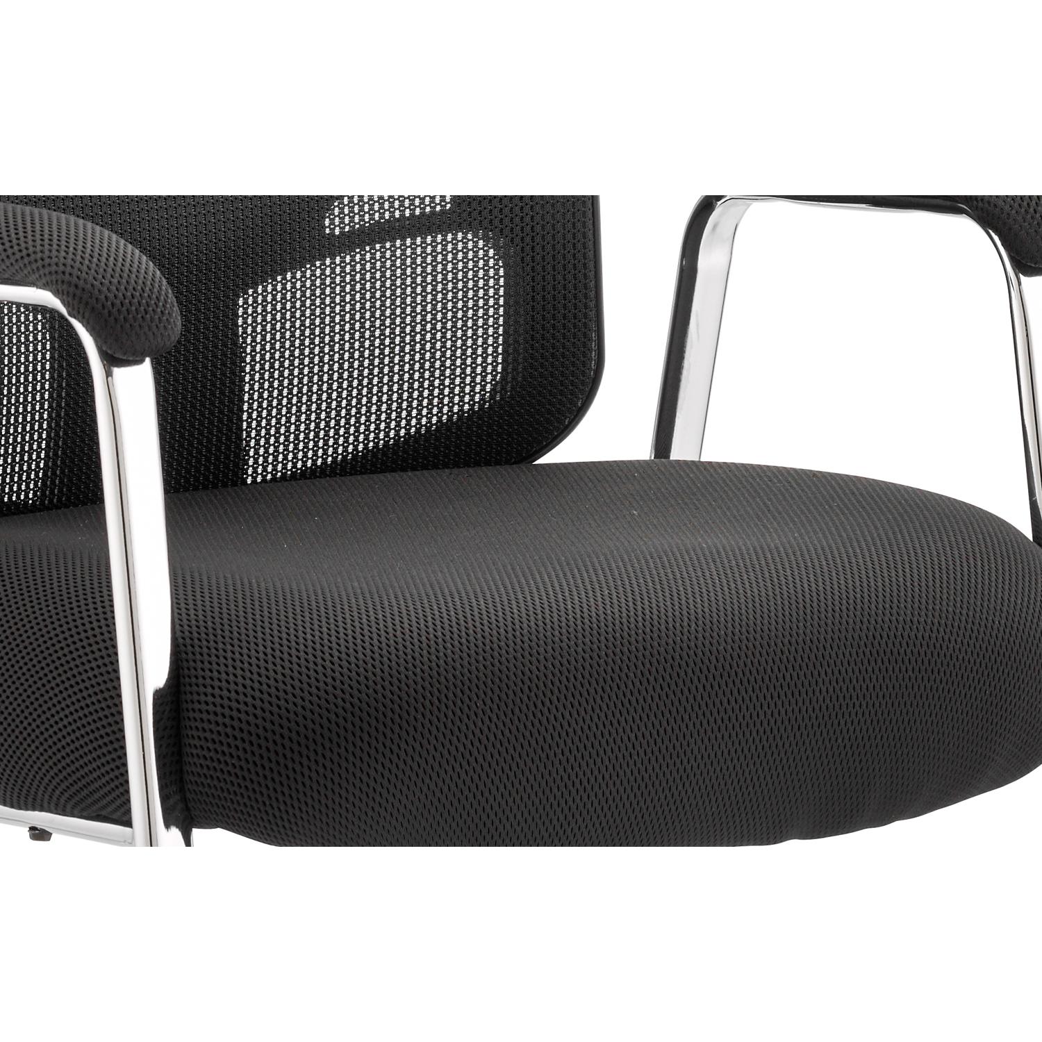 Portland Visitor (Straight Leg) Black Fabric Black Mesh Back With Arms