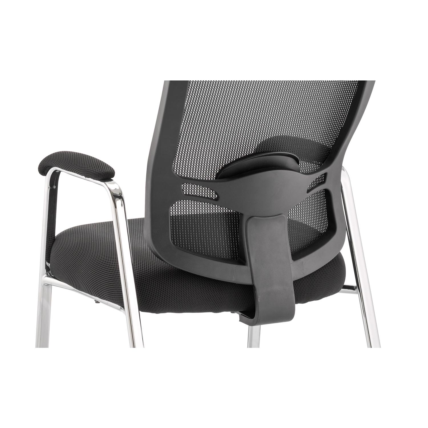 Portland Visitor (Straight Leg) Black Fabric Black Mesh Back With Arms