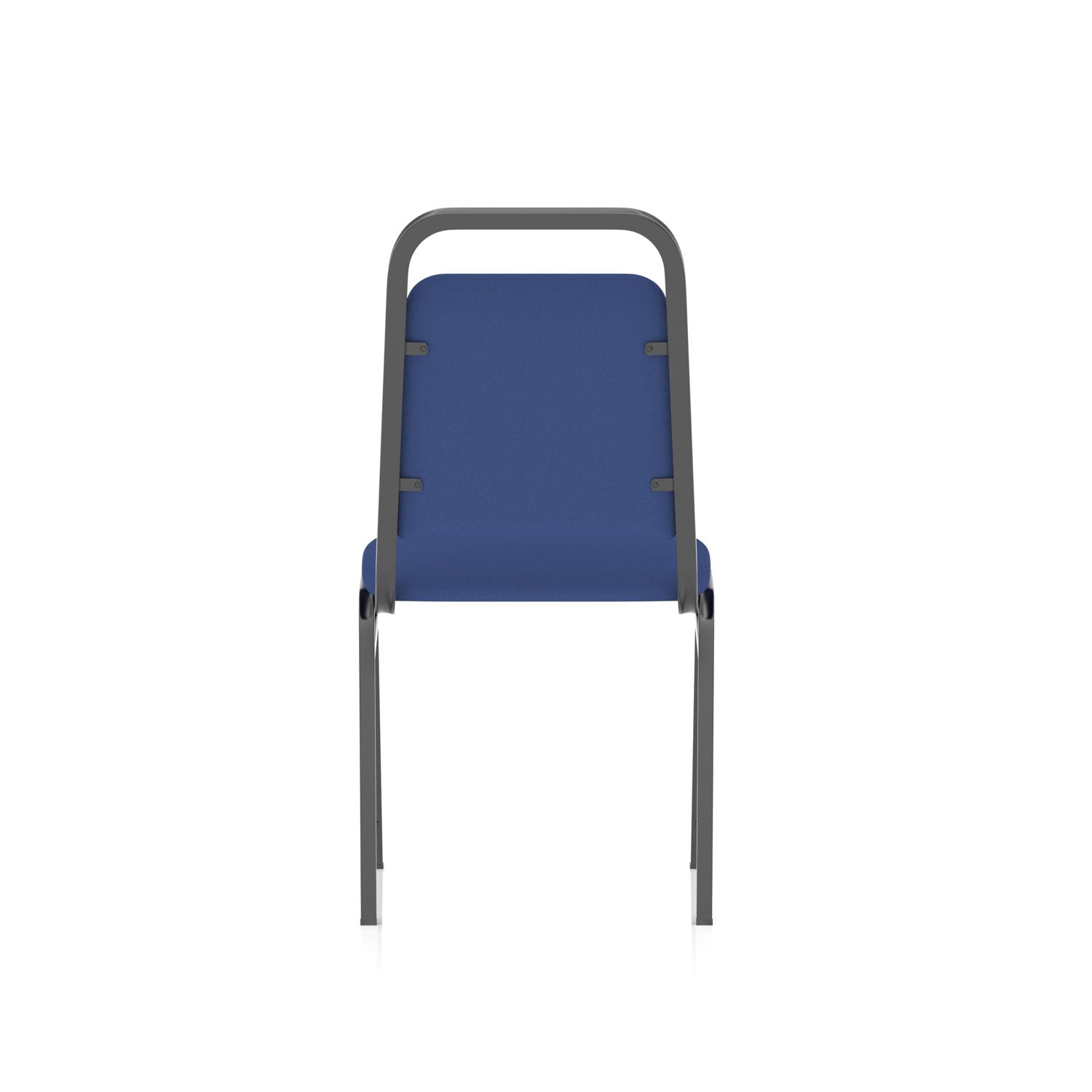 Banqueting Stacking Visitor Chair Black Frame Blue Fabric (MOQ of 4 - Priced Individually)