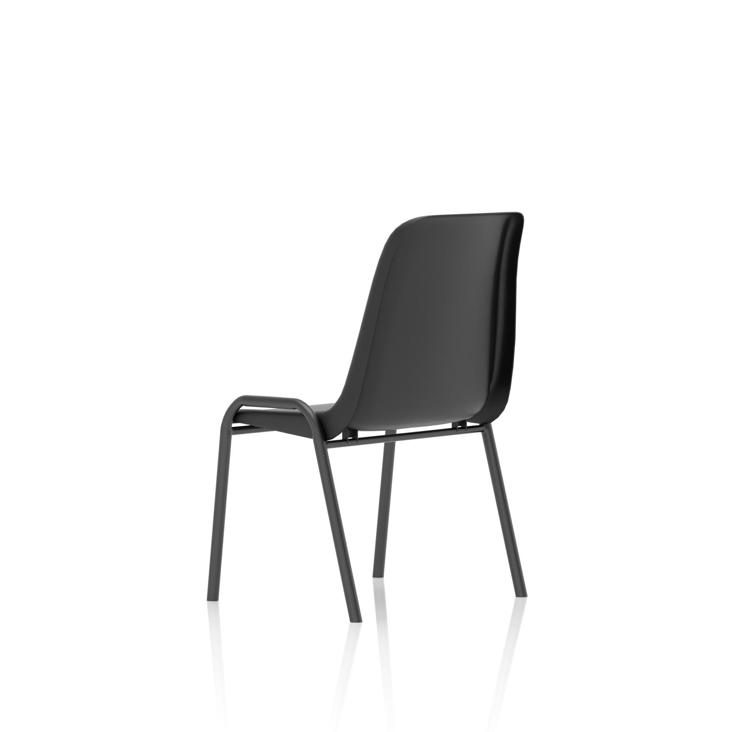 Polly Stacking Visitor Chair Black Polypropylene (MOQ of 4 - Priced Individually)