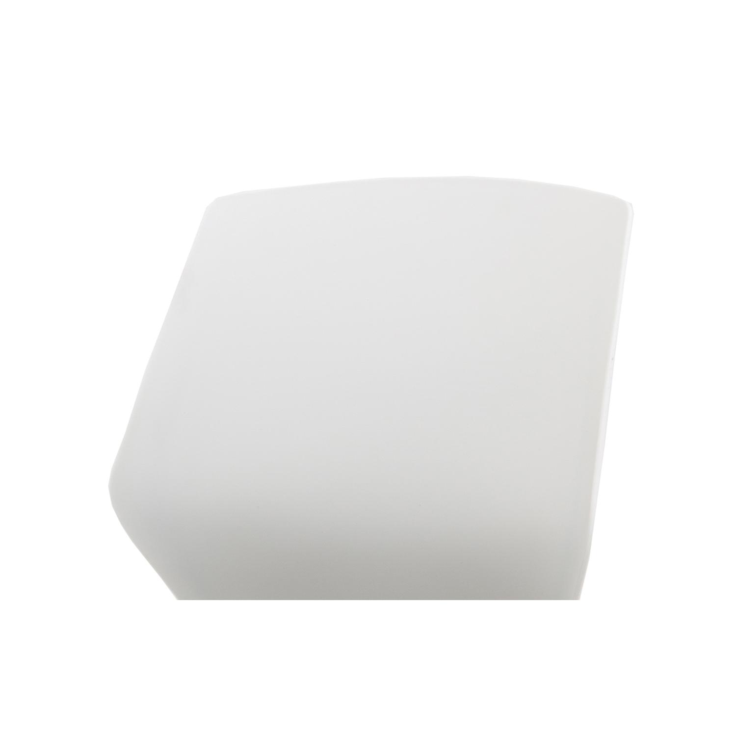 Florence White Frame Visitor Chair Grey Fabric