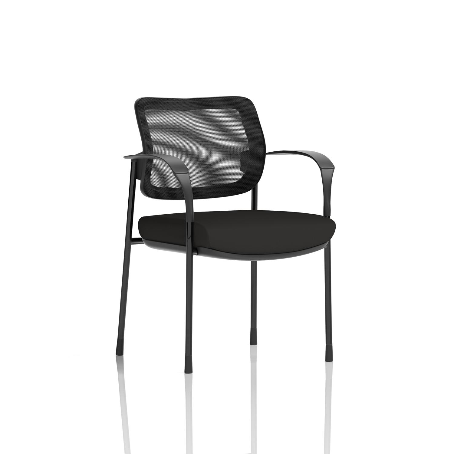 Brunswick Deluxe With Arms Black Frame Mesh Back Black Seat