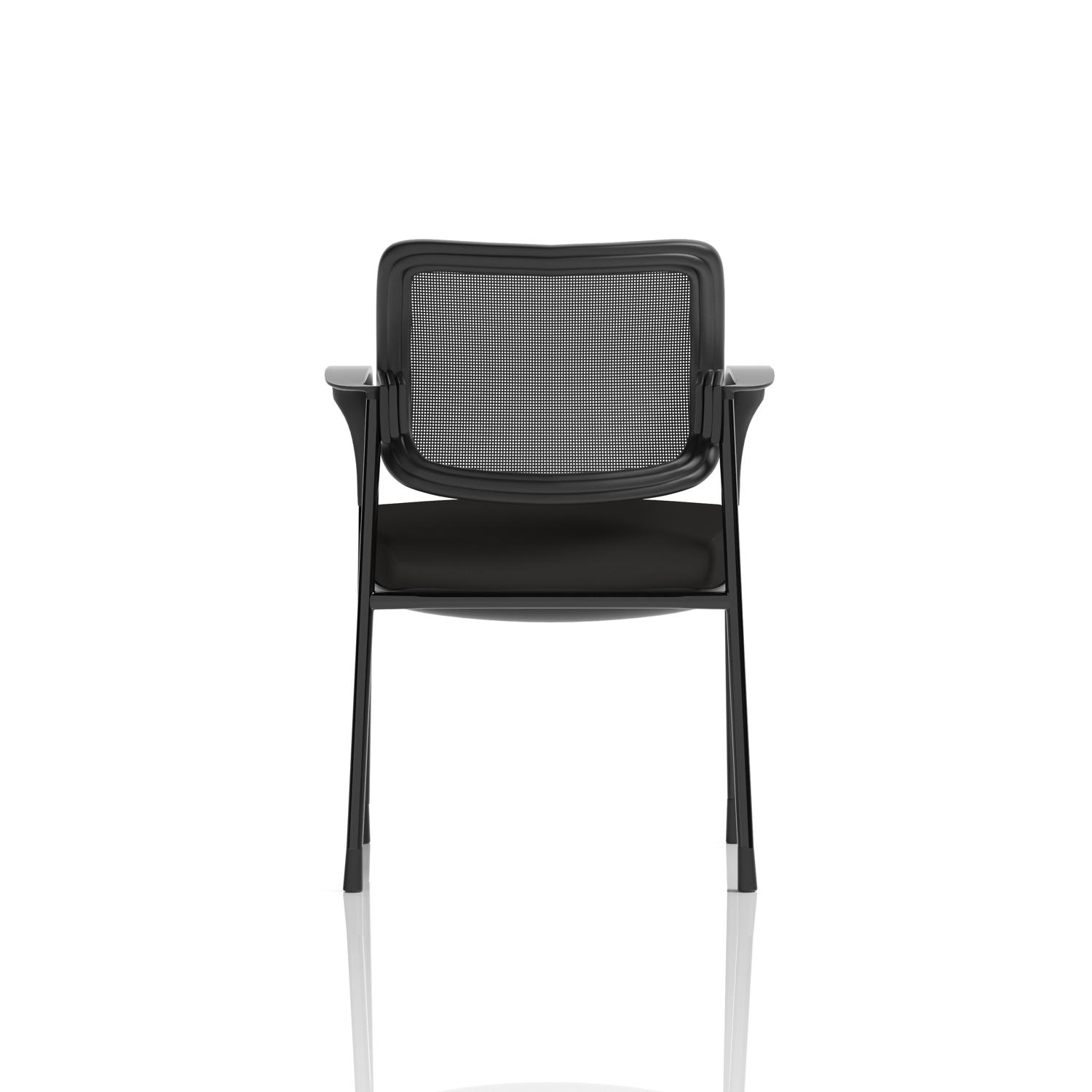 Brunswick Deluxe With Arms Black Frame Mesh Back Black Seat