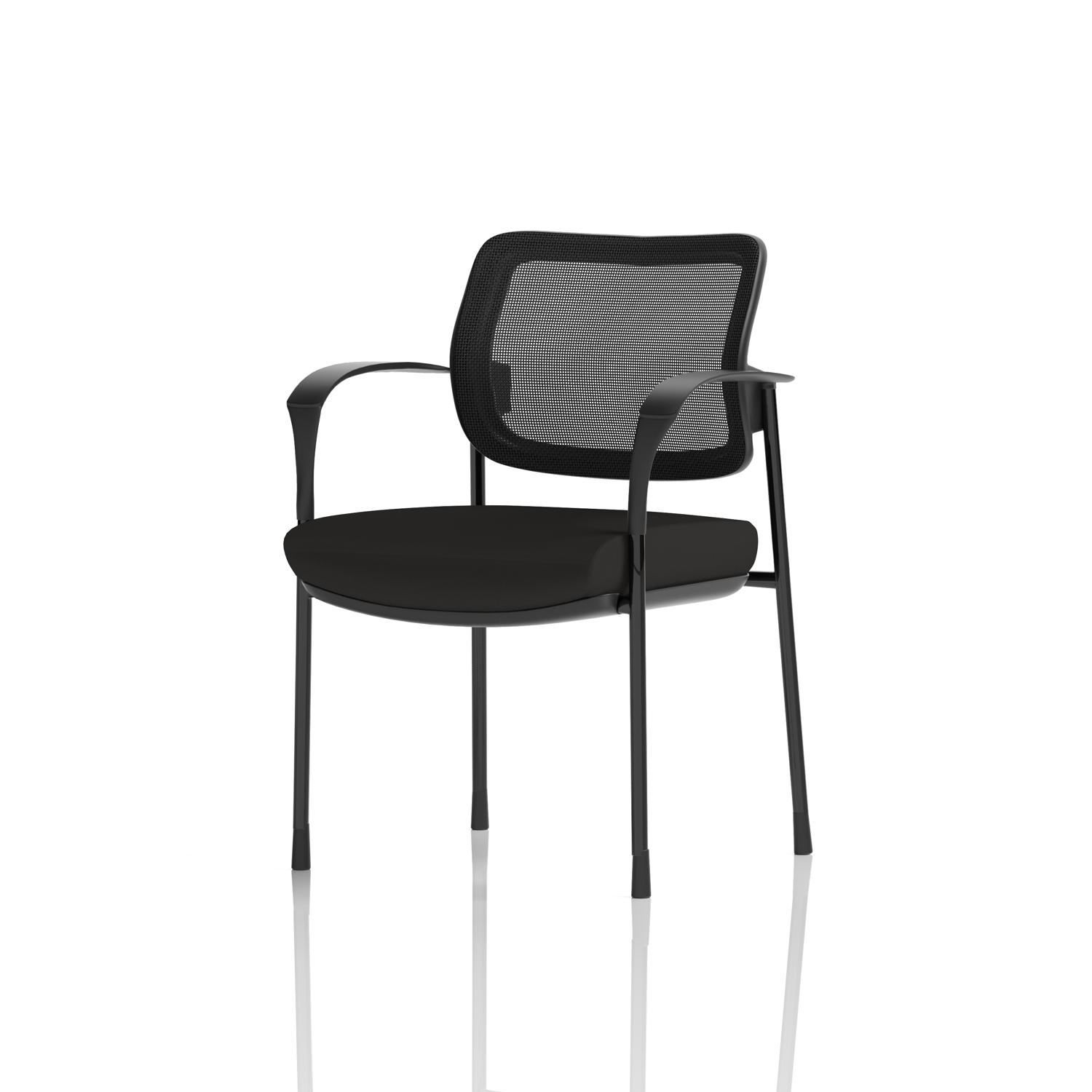 Brunswick Deluxe With Arms Black Frame Mesh Back Black Seat