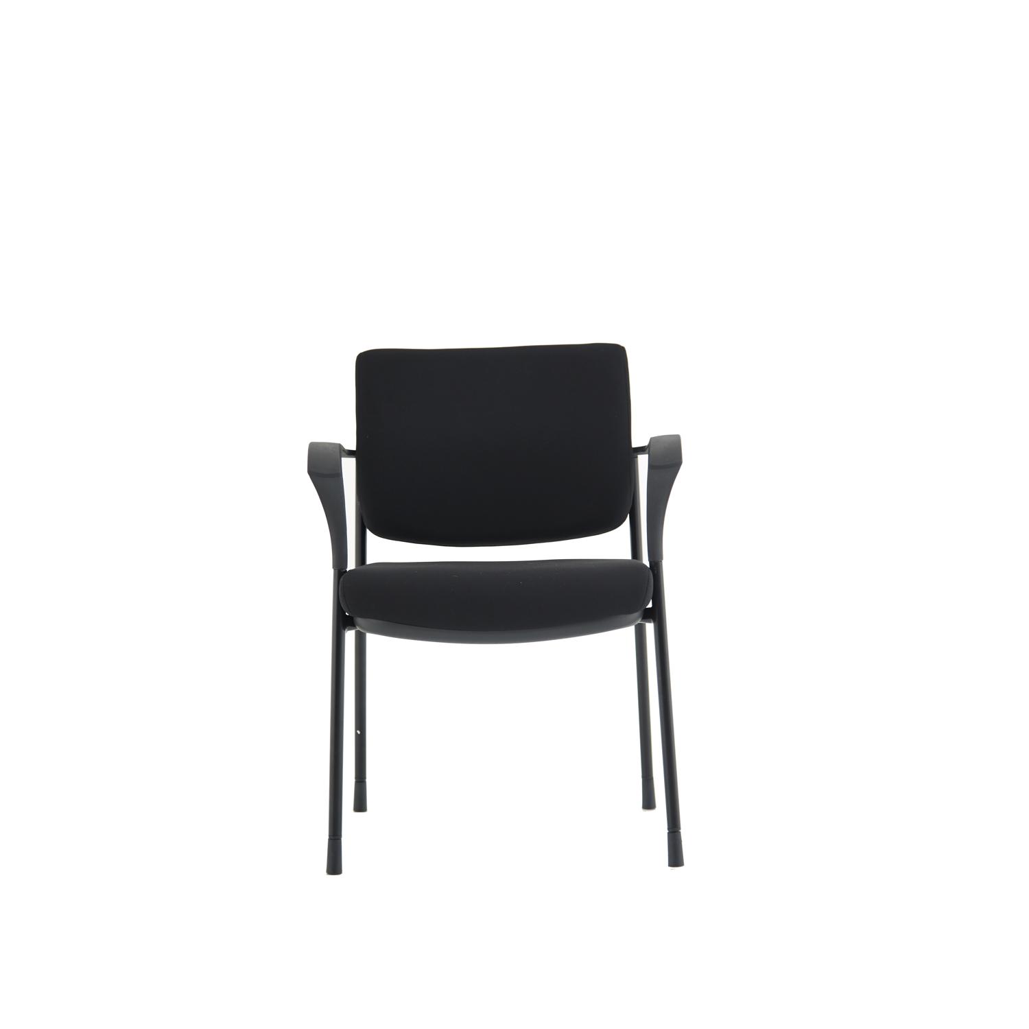 Brunswick Deluxe With Arms Black Frame Black Fabric Back Black Seat