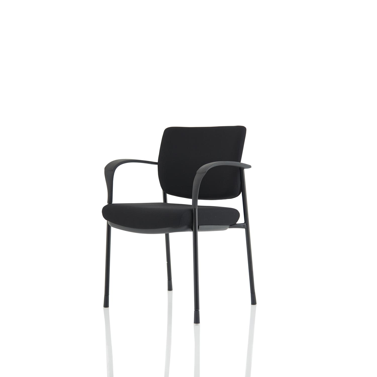 Brunswick Deluxe With Arms Black Frame Black Fabric Back Black Seat