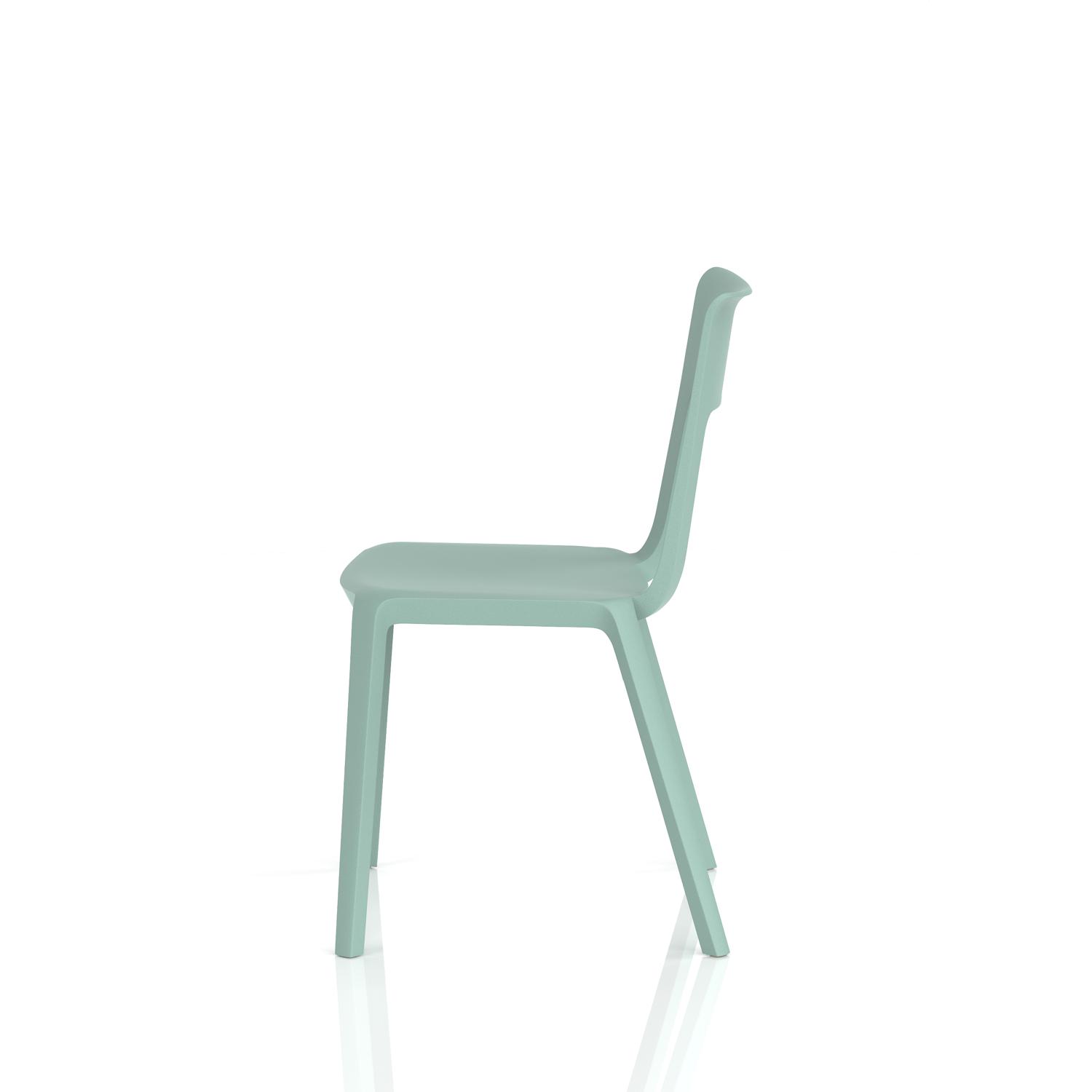 Nest Edge Stacking Cafe & Bistro Chair Green