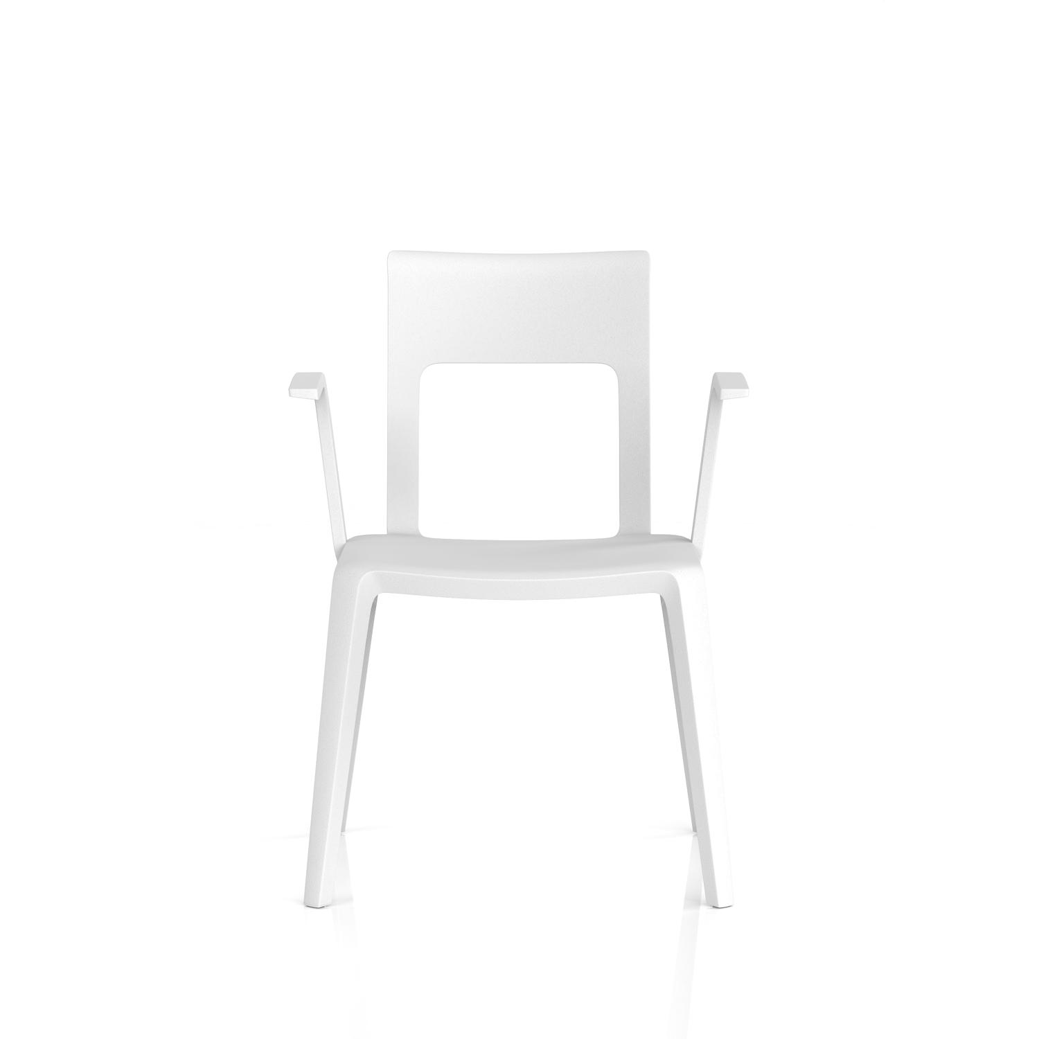 Nest Edge Stacking Cafe & Bistro Chair White with Arms Nest Edge Stacking Cafe & Bistro Chair White with Arms