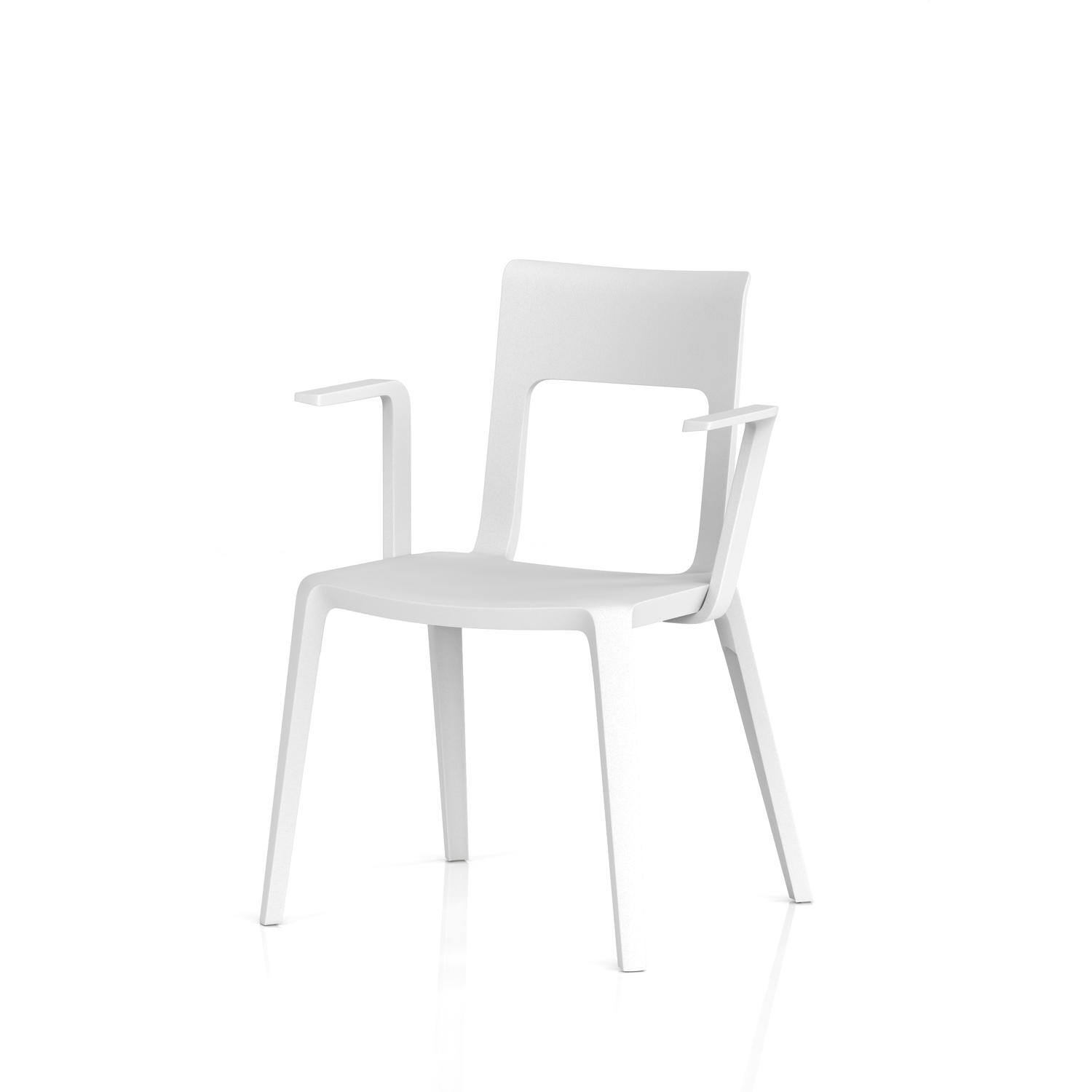 Nest Edge Stacking Cafe & Bistro Chair White with Arms Nest Edge Stacking Cafe & Bistro Chair White with Arms