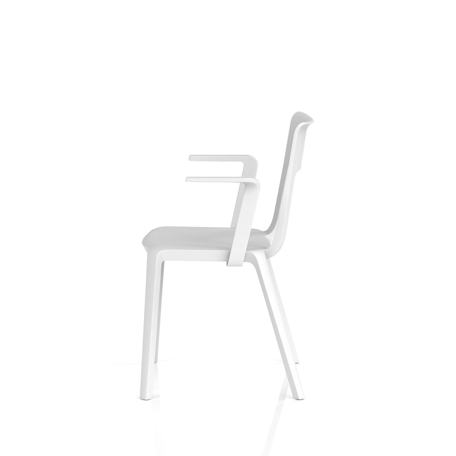 Nest Edge Stacking Cafe & Bistro Chair White with Arms Nest Edge Stacking Cafe & Bistro Chair White with Arms