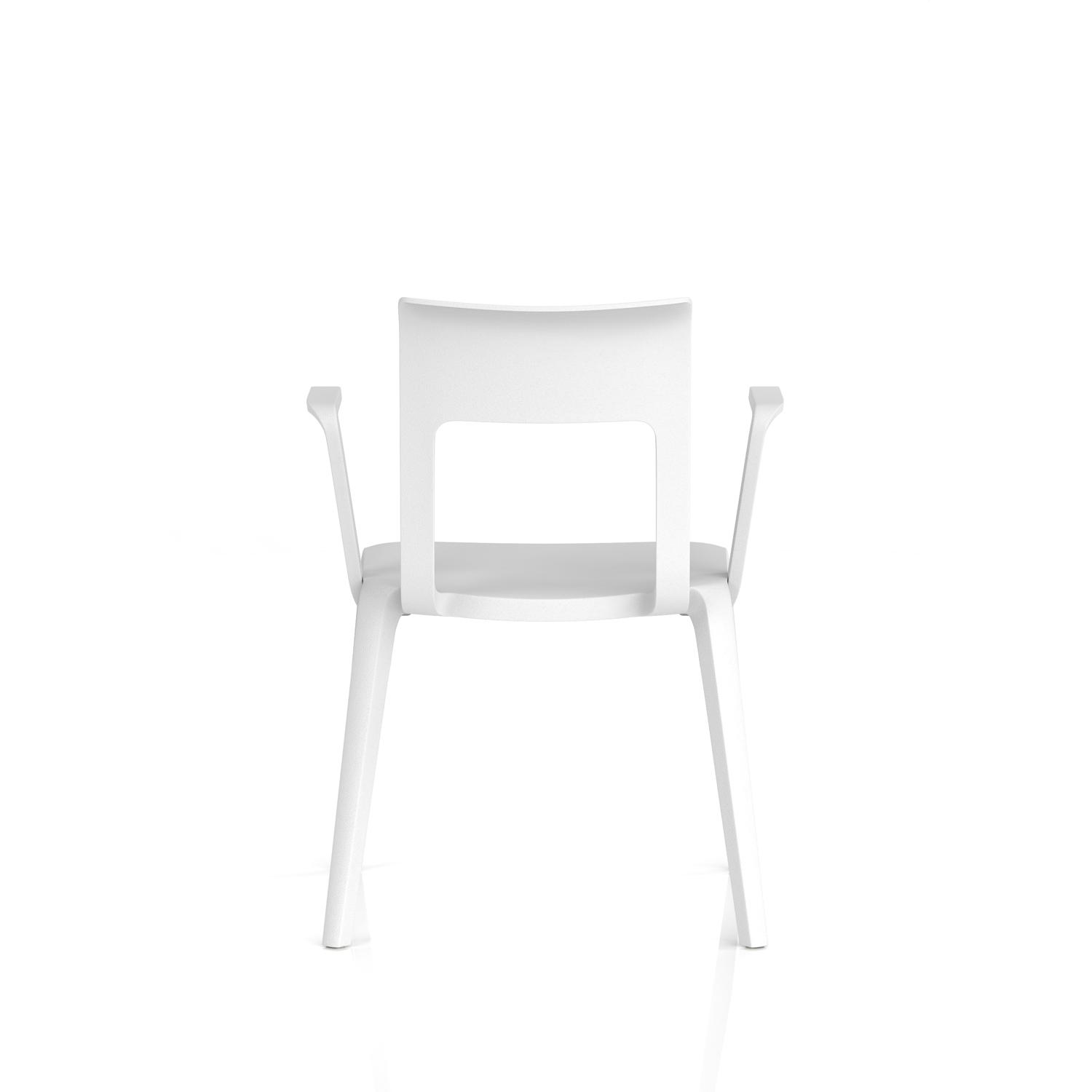 Nest Edge Stacking Cafe & Bistro Chair White with Arms Nest Edge Stacking Cafe & Bistro Chair White with Arms