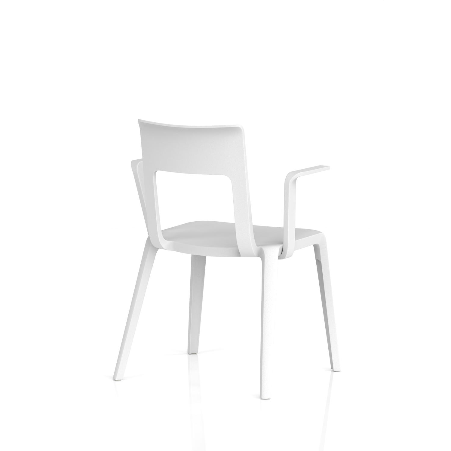 Nest Edge Stacking Cafe & Bistro Chair White with Arms Nest Edge Stacking Cafe & Bistro Chair White with Arms