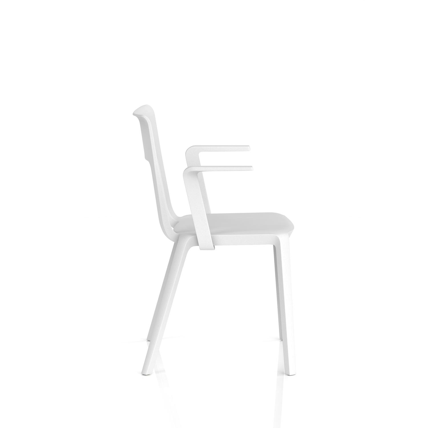Nest Edge Stacking Cafe & Bistro Chair White with Arms Nest Edge Stacking Cafe & Bistro Chair White with Arms